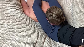 Front headscissors weak slave got humiliated