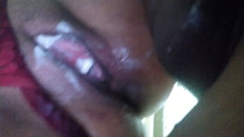 Double creampied by my big black bull while cuckold is working