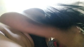 Double creampied by my big black bull while cuckold is working