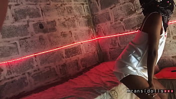 Ebony babe giving a hot blow job fingering her pussy with a vibrator