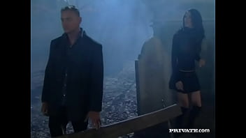 Michela sabbatini and mona green perform mmff foursome in graveyard