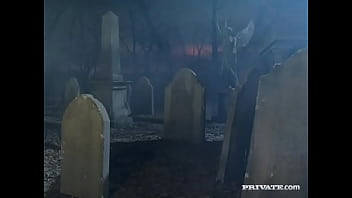 Michela sabbatini and mona green perform mmff foursome in graveyard