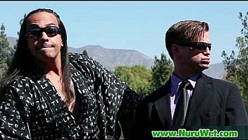 Nuru massage performed by busty japanese babe 23