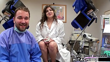 Human guinea pig gets mandatory hitachi orgasms from doctor tampa sophia valentina