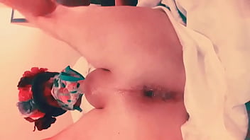 Married sissy cheats on wife with giant dildo