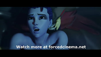 Blue girl fucked on table