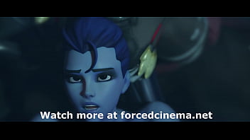 Blue girl fucked on table