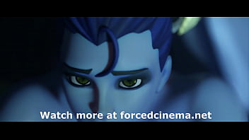 Blue girl fucked on table