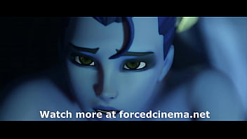 Blue girl fucked on table