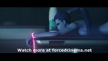 Blue girl fucked on table