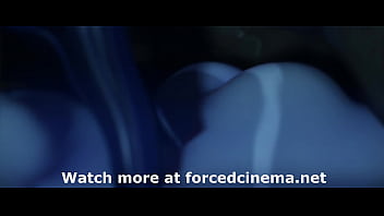 Blue girl fucked on table