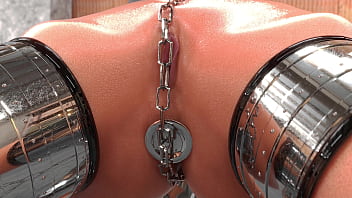 Slave in metal bondage