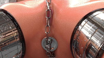 Slave in metal bondage