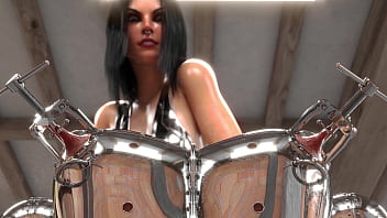 Slave in metal bondage