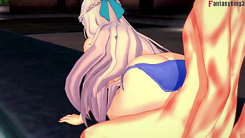 Belfast bikini fucking on public pool 3 azur lane full & pov on sheer & fantasyking3