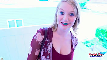 Blonde beauty astrid sucks a cock before getting banged and jizzed