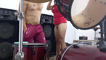 Stepsister invites her stepbrother to celebrate halloween with sex included the slut showed him her buttocks and asked for a quick penetration before going to the party