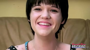 Short haired cutie cora enjoys rimming ass and blowing a juicy cock