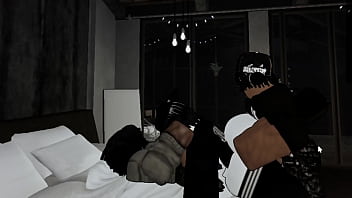 Bbc's owning a bratty huge ass femboy