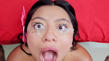 Piss drinking with cum in eyes Piss drinking with cum in eyes