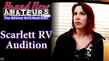 Stunning redhead scarlett foxx masturbates and enjoys sucking a juicy cock