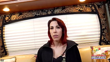 Stunning redhead scarlett foxx masturbates and enjoys sucking a juicy cock