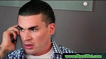 Nuru massage performed by busty japanese babe 12