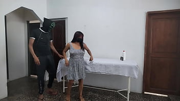 Perverted doctor fucks female patient while husband waits outside the doctor's office