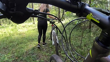 Horny Blonde Loves To Suck Cocks To Strangers And Swallow Cum During Forest Bike Ride Outdoor Amateur Pov Blowjob thumbnail