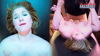 Busty blonde lottie peers sucks a cock and gets her pussy deeply fucked