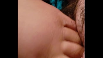 Footrub on small cock