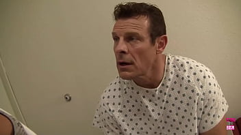 Dr heidi who is blonde forcefully exhales her patients' large genitalia through a perforation in the wall