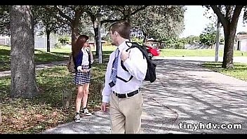 Nerdy teen with glasses gets nailed 91