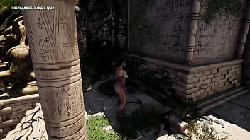 The ancient statue suddenly woke up and began rhythmically fucking lara 3d hentai game