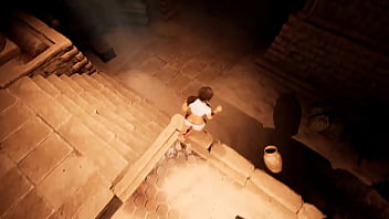 The ancient statue suddenly woke up and began rhythmically fucking lara 3d hentai game