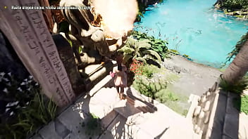 The ancient statue suddenly woke up and began rhythmically fucking lara 3d hentai game