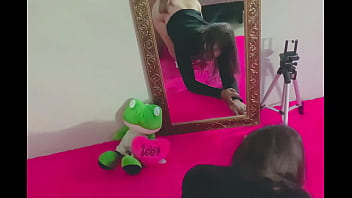 Hot stepsister using butt plug and fucking hard