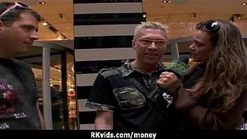 Desperate teen naked in public and fucks to pay rent 3