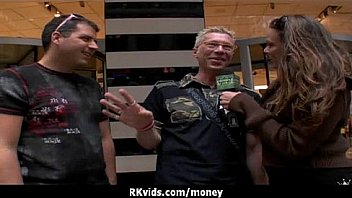 Desperate teen naked in public and fucks to pay rent 3