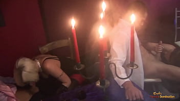 The stripper initiates sexual intercourse with her patron prior to the commencement of shared sexual encounters inside the club