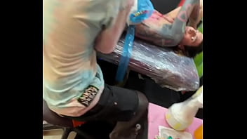 Dive into the chaos at psyland25 with me you like it tattoo machines buzzing loud music pumping and vibrant