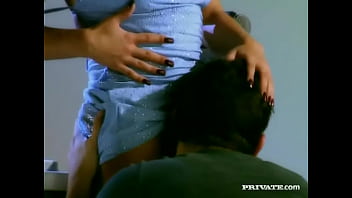 Sexy blonde nikki sun bends over and gets a stiff rod in her ass