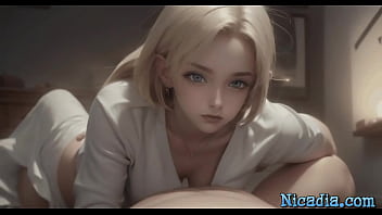 Big titted teen ai girl rides on big cock