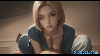 Big titted teen ai girl rides on big cock