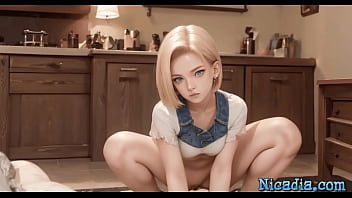 Big titted teen ai girl rides on big cock