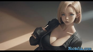 Big titted teen ai girl rides on big cock