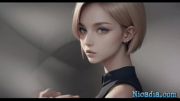 Big titted teen ai girl rides on big cock