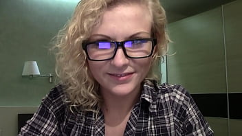 Attika curly haired blonde & tongue piercing webcam chat sfw