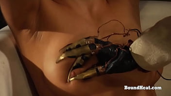 Sexy big butt lesbian slave touching herself and masturbating with naughty mistress