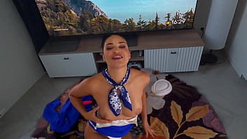 Gizelle blanco will be your slutty flight attendant upright position by braindance vr